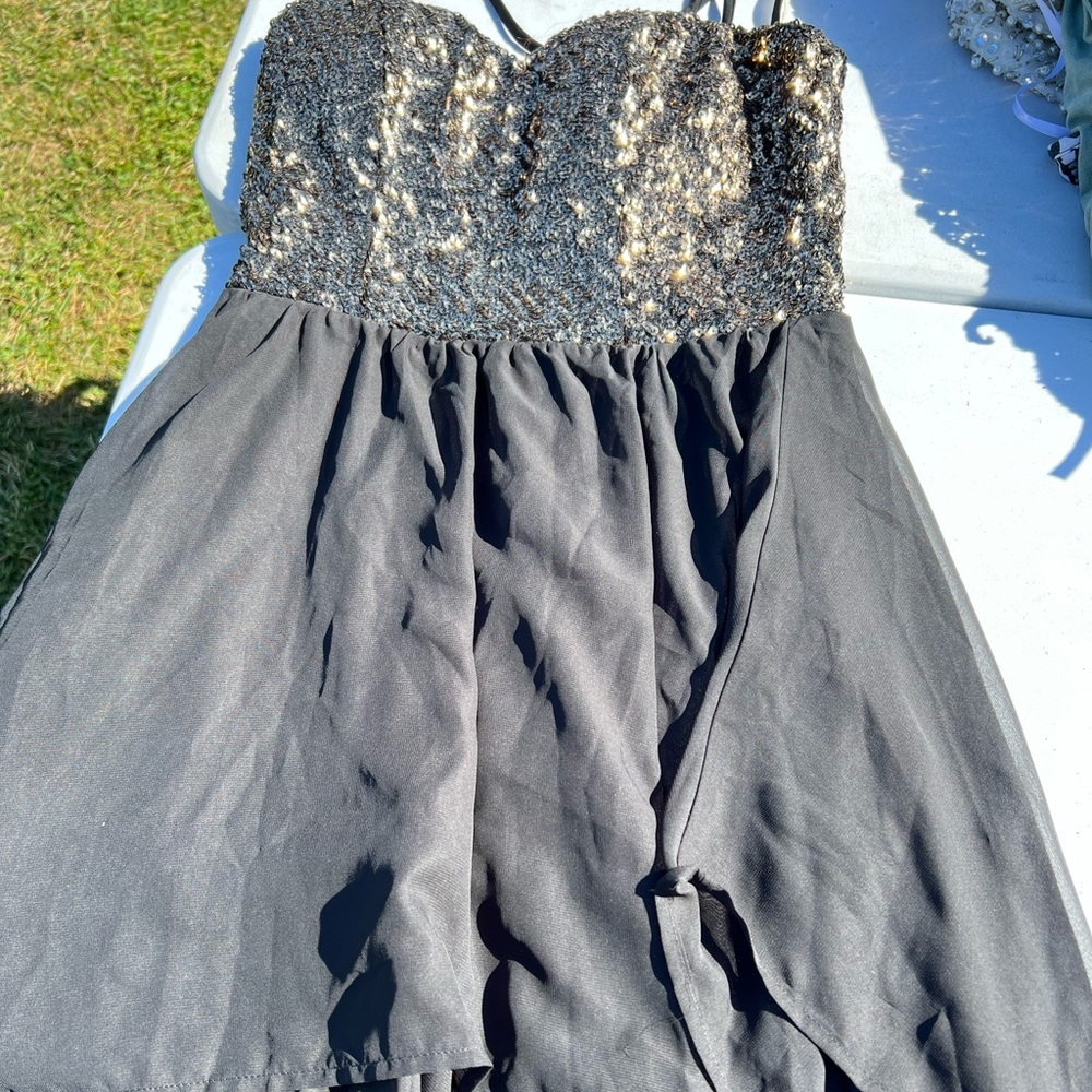 Black sequin dress